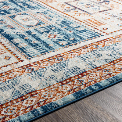 Himaya Blue & Rust Area Rug - Clearance