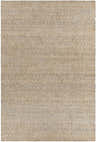 Close-up of the hand woven Whickham Area Rug. Charcoal, light beige, and gray jute and wool diamond pattern. Design-Rectangle-576