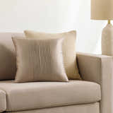 Whitfield Light Gray Square Throw Pillow - Clearance