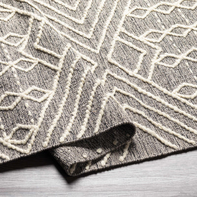 Skedee Gray/Cream Diamond Area Rug - Clearance