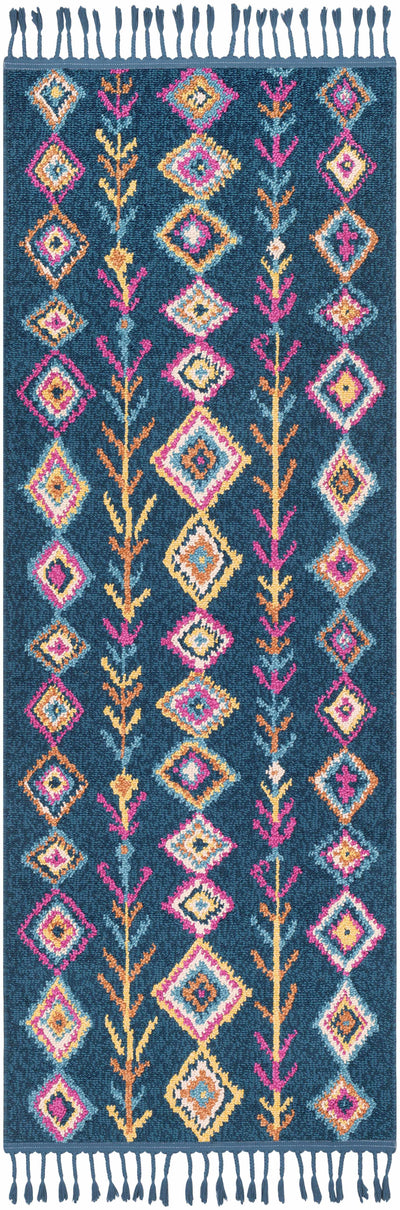 Wildwood 9x12 Blue Tassel Rug - Clearance