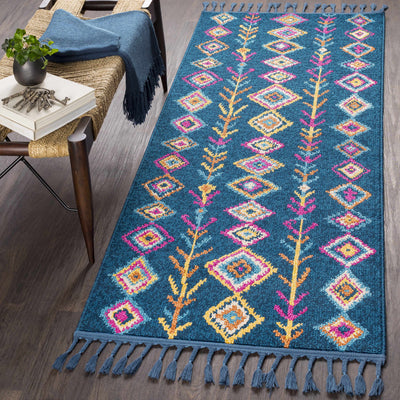 Wildwood 9x12 Blue Tassel Rug - Clearance