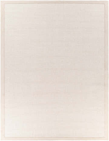 Close-up of the hand-tufted Winooski Area Rug. Cream and light gray wool rug with a subtle striped pattern. Design-Rectangle-810