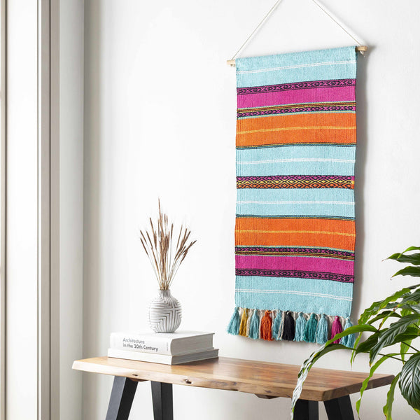 Wiri Multicolor Striped Tassel Wall Hanging