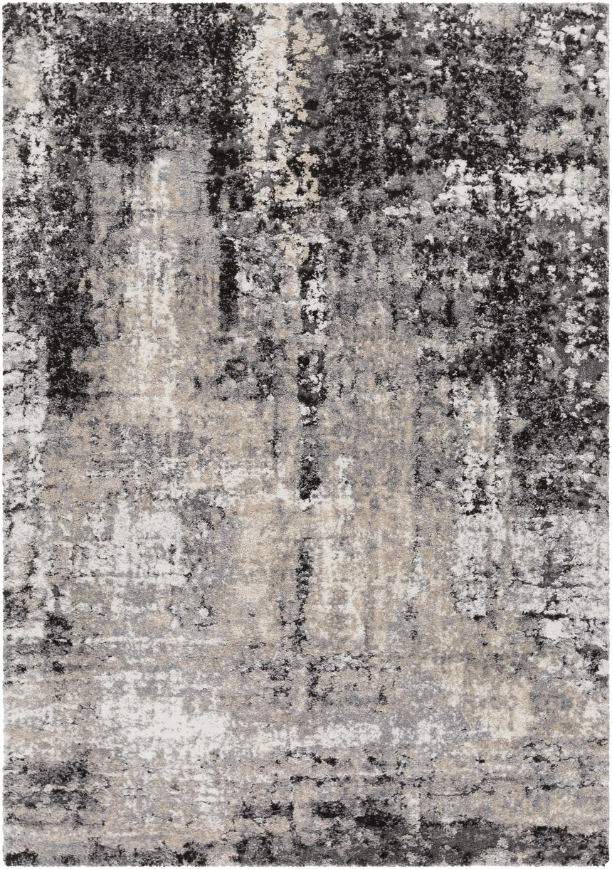 Witchford Abstract Charcoal Thick Rug
