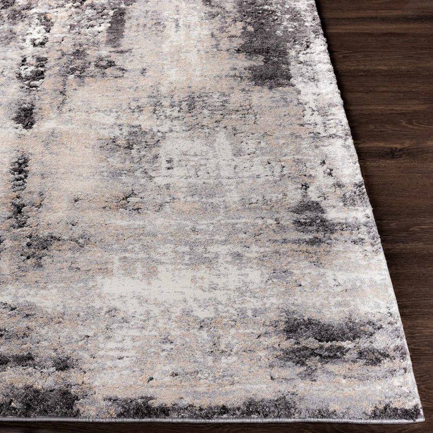 Witchford Abstract Charcoal Thick Rug