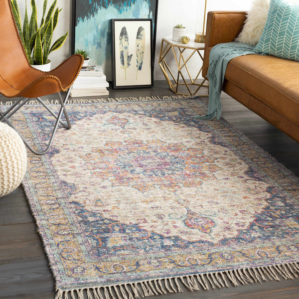 Wallburg Hand Woven Colorful Tassel Rug - Clearance