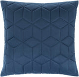 Wellington Dark Blue Square Throw Pillow - Clearance