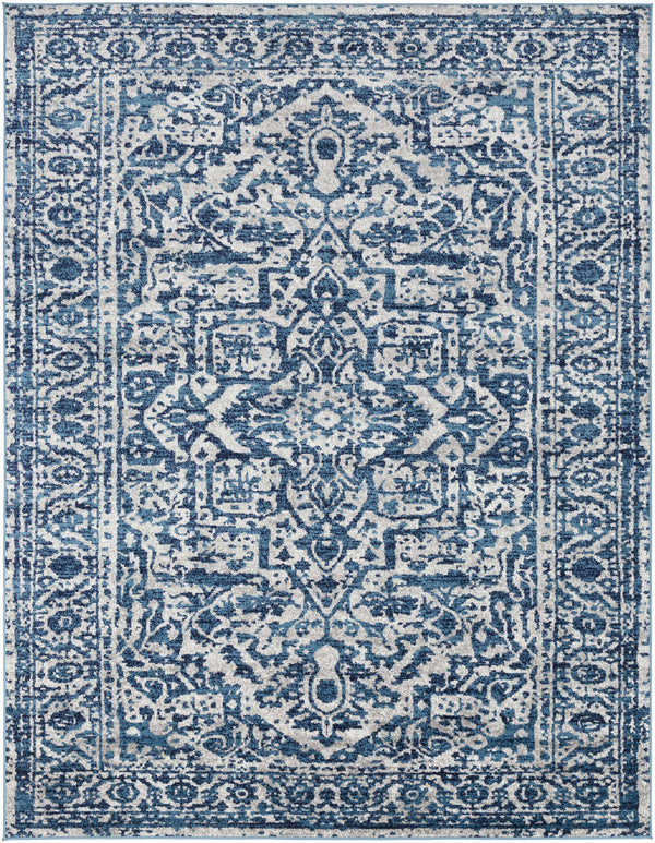 Wellsburg Blue&White Area Carpet