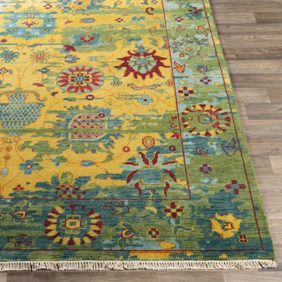 Walthill Green Premium Wool Rug