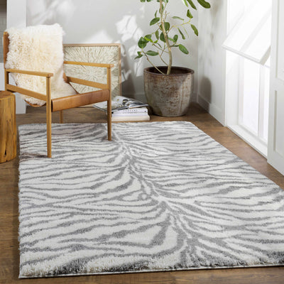 Zebra Print Plush Rug