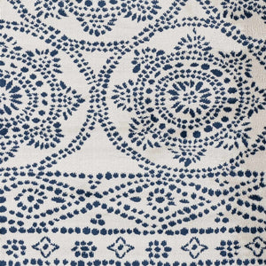 Woolpit Blue Dotted White Rug - Clearance