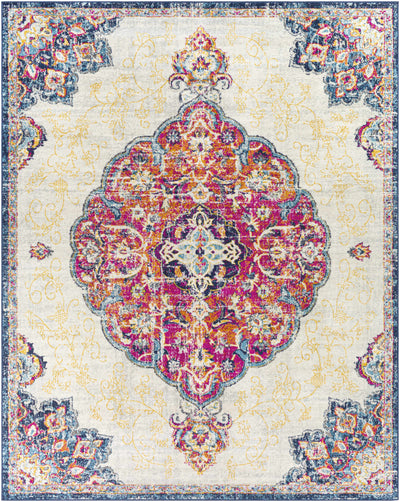 Woorim Magenta & Cream Area Rug - Clearance