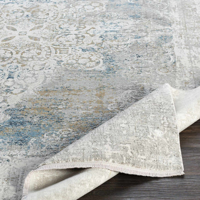 Calion Distressed Blue Luxury Area Rug