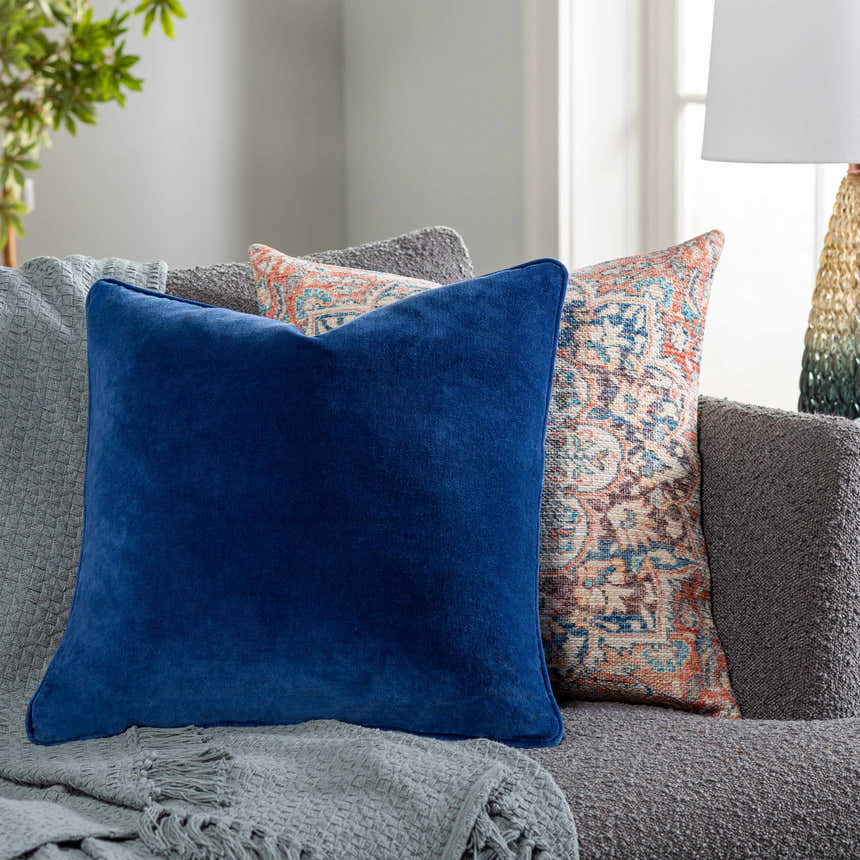 Warrington Navy Square Throw Pillow - Clearance