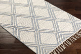Wausa Denim Trellis on Cream Cotton/wool  Rug - Clearance