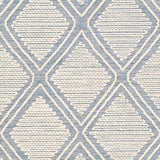 Wausa Denim Trellis on Cream Cotton/wool  Rug - Clearance