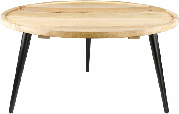 Casselman Natural Wooden Round Coffee Table