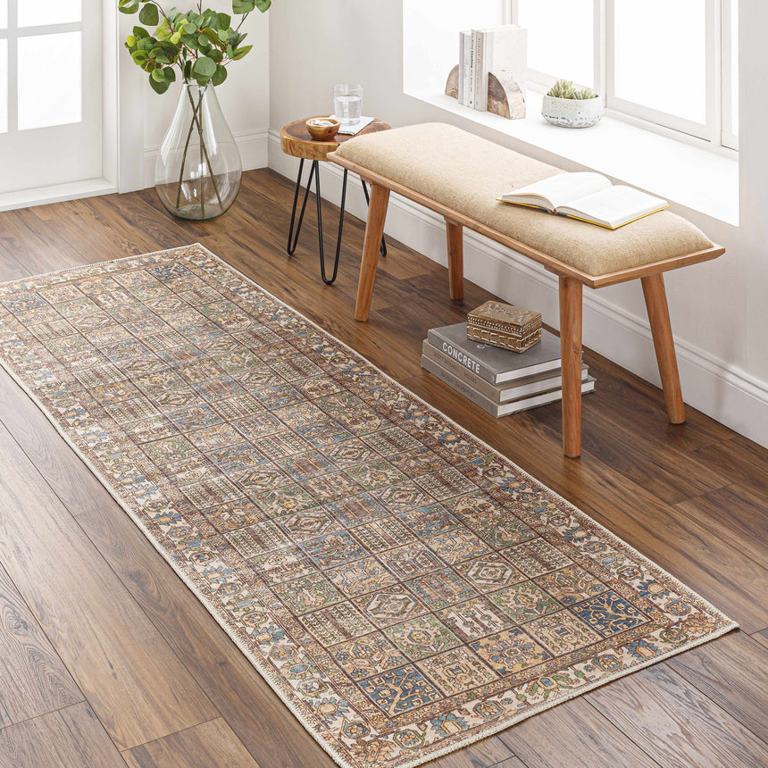 Watermount Washable Aztec Style Area Rug - Clearance