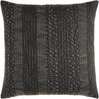 Abha Charcoal Square Throw Pillow - Clearance