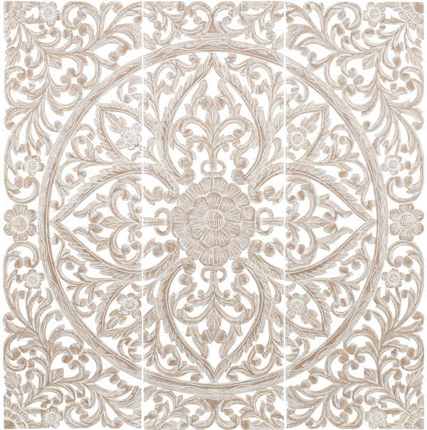 Xava Ornate Carved Wood Wall Art