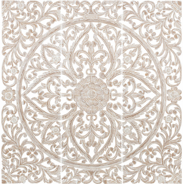 Xava Ornate Carved Wood Wall Art