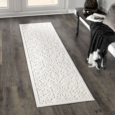 Boucle' Biscay Off-White Area Rug
