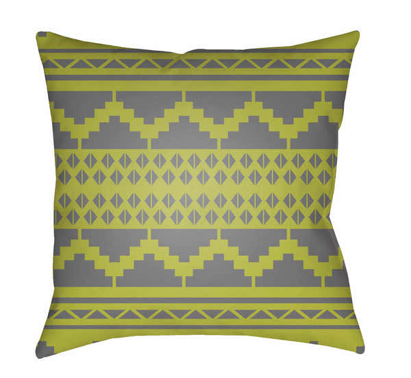 Hoku Green Outdoor Throw Pillow