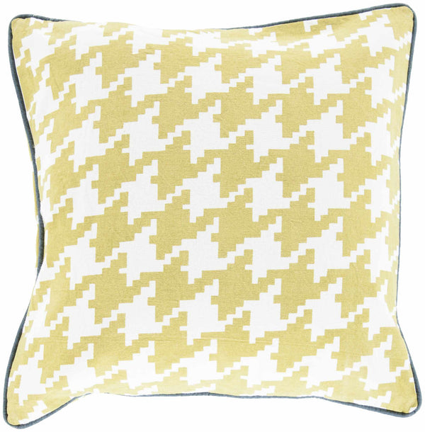 Yaroomba Yellow Houndstooth Throw Pillow - Clearance