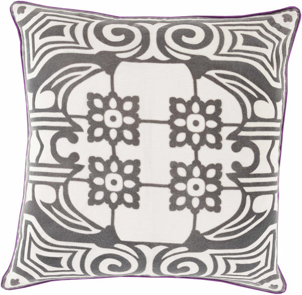 Yarralumla Art Deco Gray Pattern Throw Pillow - Clearance