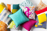 Yaxley Magenta Abstract Pattern Accent Pillow - Clearance