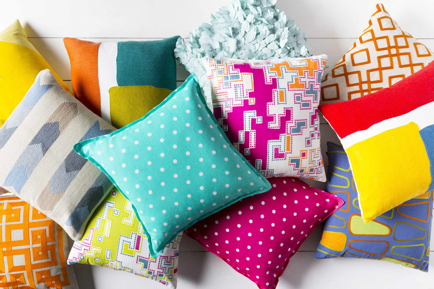 Yaxley Magenta Abstract Pattern Accent Pillow - Clearance