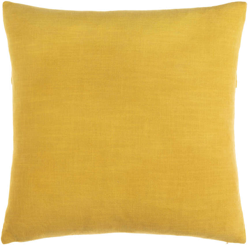 Yedisu Mustard Yellow Button Throw Pillow - Clearance