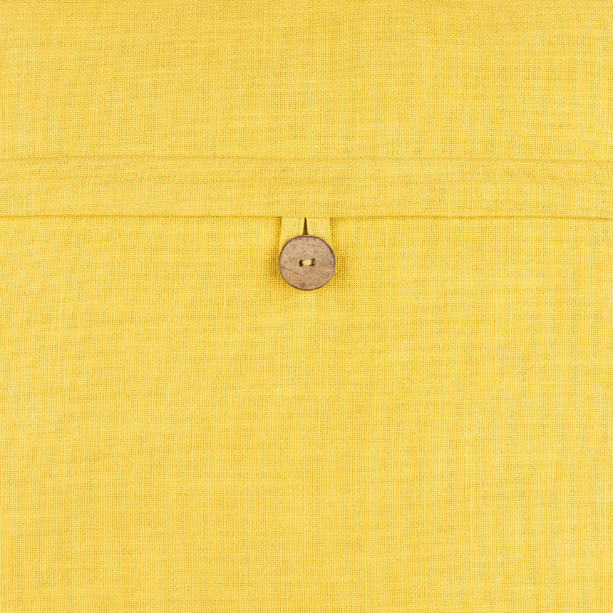 Yedisu Mustard Yellow Button Throw Pillow - Clearance