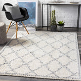 Yelverton Off-White Trellis Plush Area Rug - Clearance