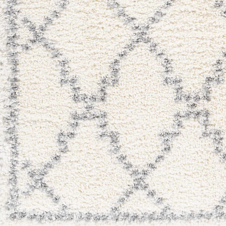Yelverton Off-White Trellis Plush Area Rug - Clearance