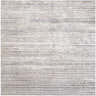 Close-up of the Yemassee Tibetan Striped Area Rug. Charcoal, ivory, gray, and tan stripes create a contemporary design. Design-Square-710