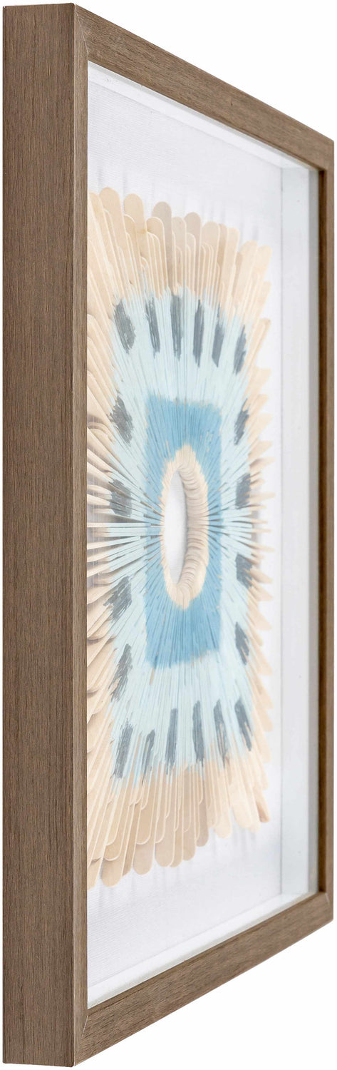 Yenice Natural Wood Geometric Wall Art Set Of Two - Clearance