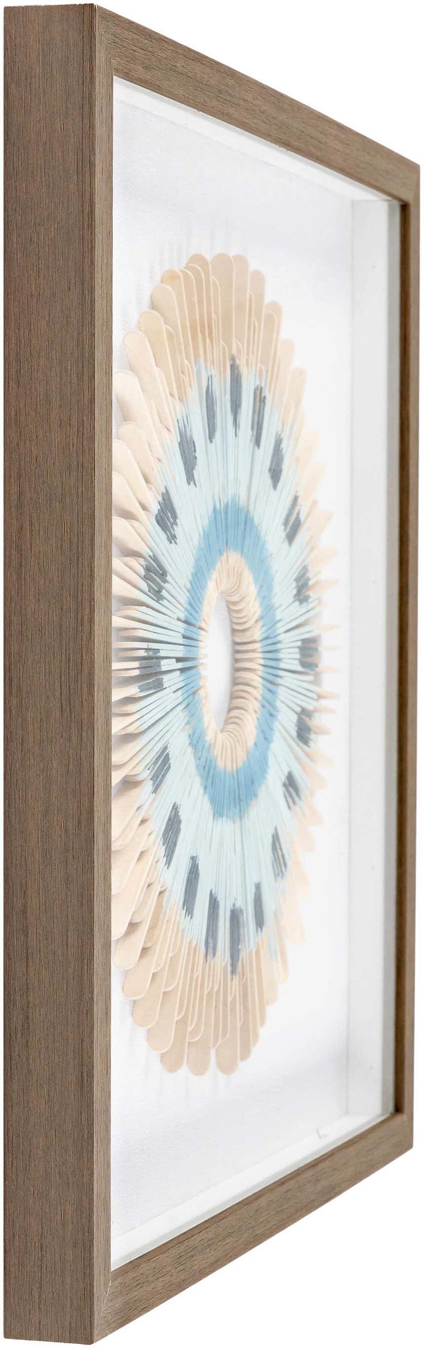 Yenice Natural Wood Geometric Wall Art Set Of Two - Clearance