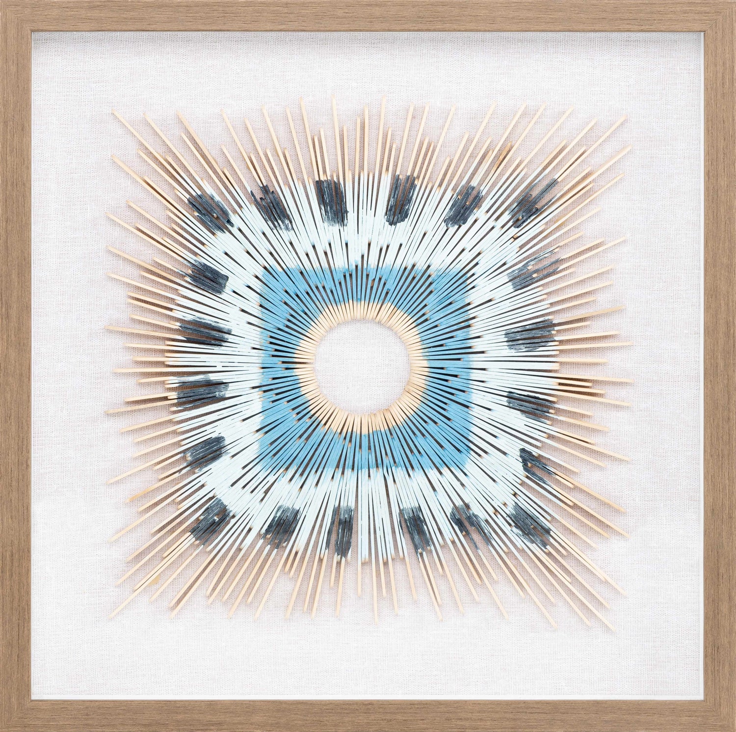 Yenice Natural Wood Geometric Wall Art Set Of Two - Clearance