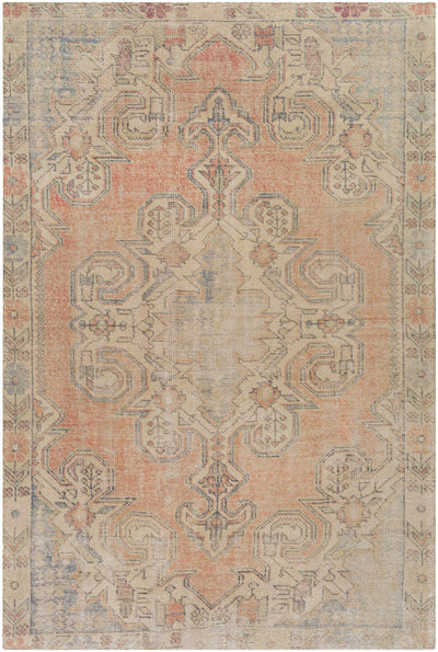 Yetminster Traditional Distressed Peach Rug - Clearance