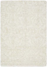 Close-up of the hand-tufted Yadid Cream Wool Area Rug, showing the ash and pearl tones and textured farmhouse design. Design-Rectangle-23