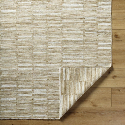 Uheri Beige Checkered Area Rug