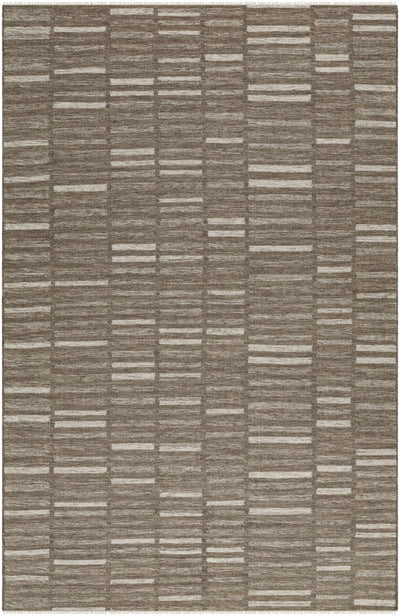 Uheri Brown Checkered Area Rug