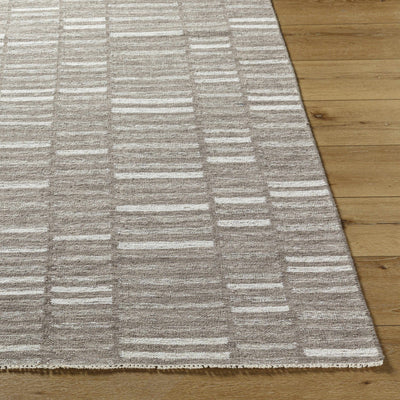 Uheri Brown Checkered Area Rug