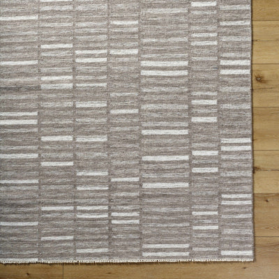 Uheri Brown Checkered Area Rug