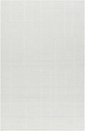 Yvian Silver Wool Area Rug