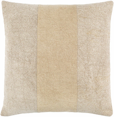 Yoko Beige Square Throw Pillow