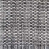 Close-up of a Hand Loomed Light Gray Area Rug. Woven texture in charcoal and cream recycled PET yarn. Swatch