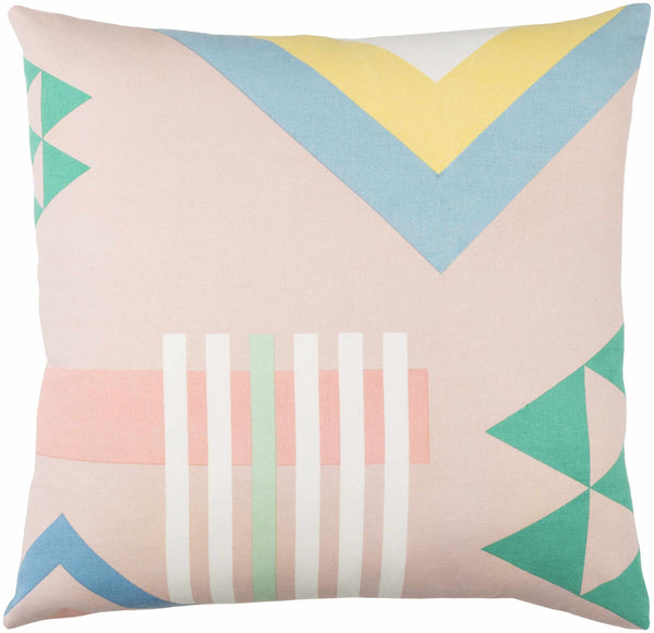 Yarrawarrah Pastel Geometric Square Throw Pillow - Clearance